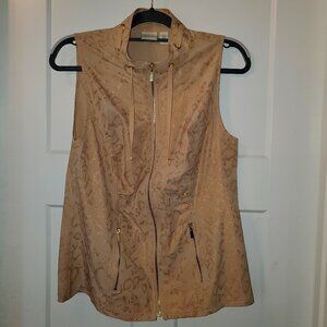 Zynergy by Chico's metallic animal print vest Size O
